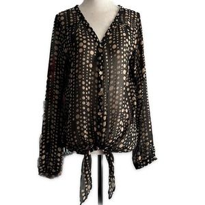 The Limited Sheer Button Up Long Sleeve